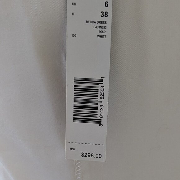 Elie Tahari Beautiful White Sleeveless Dress- NWT Size 2 - Picture 11 of 15